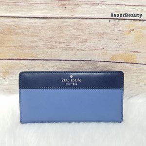 Kate Spade Large Slim Bifold Wallet Schuyler Blue